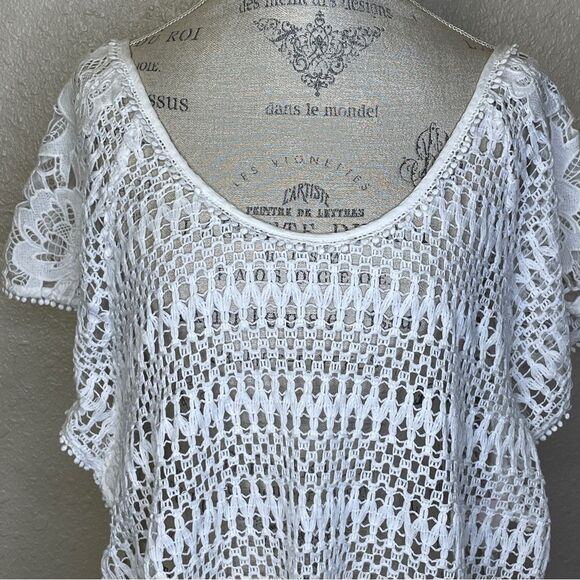 Victoria’s Secret Crochet Lace Swim Coverup White Size Small - Picture 3 of 16